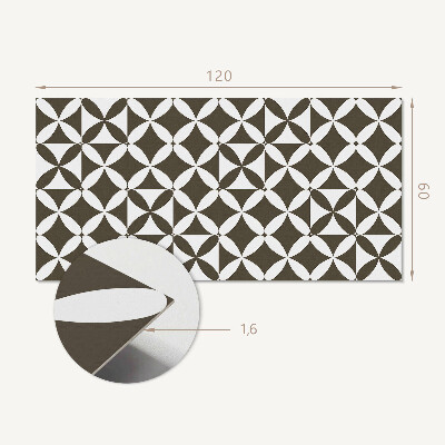 Zelfklevend wandpaneel Geometrisch motief in een abstracte stijl