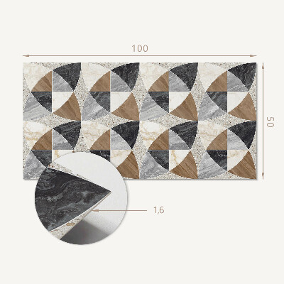 Zelfklevend wandpaneel Geometrisch tegelpatroon