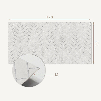 Vinyl wandpaneel Visgraatpatroon in drie dimensies