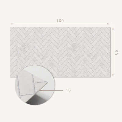 Vinyl wandpaneel Visgraatpatroon in drie dimensies