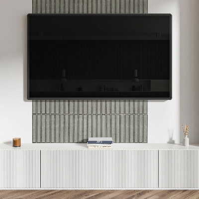 Zelfklevend wandpaneel Rechthoekige modules in een rasterpatroon