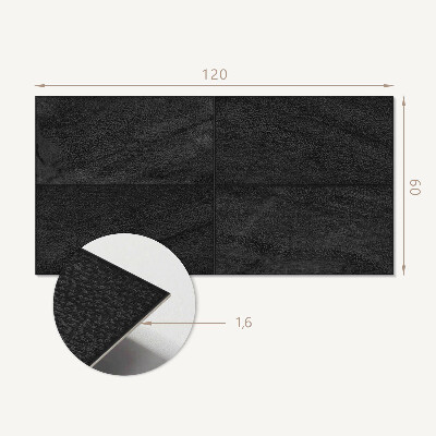 Vinyl wandpaneel Stenen platen in donkere tinten