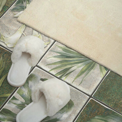 Zelfklevend wandpaneel Mozaïekbladeren uit de natuur