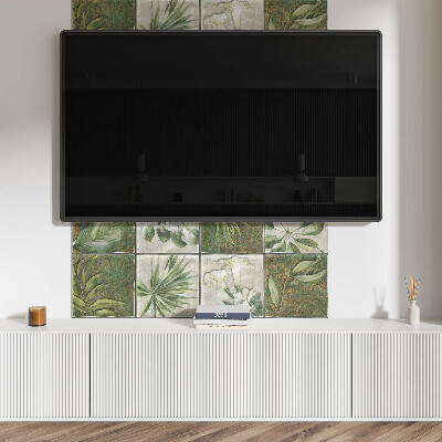 Zelfklevend wandpaneel Mozaïekbladeren uit de natuur