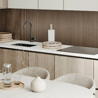 Zelfklevend wandpaneel Verticale planken in een natuurlijke stijl