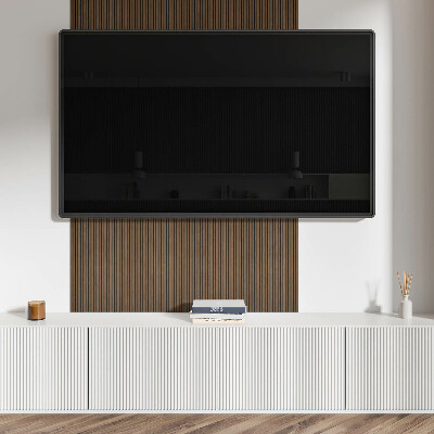 Zelfklevend wandpaneel Verticale planken in een natuurlijke stijl