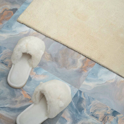 Vinyl wandbekleding Een golfpatroon met een moderne twist