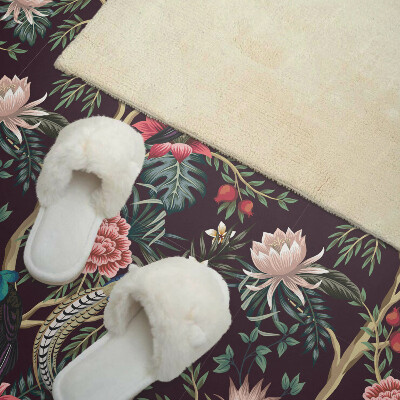 Vinyl wandbekleding Volkspatroon met bloemen en vogels