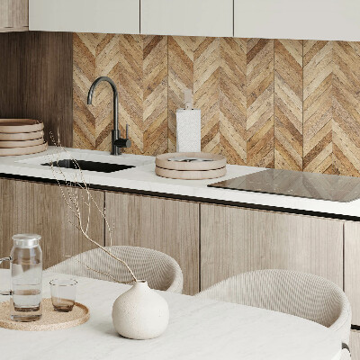 Wandbekleding vinyl Houten visgraatmotief