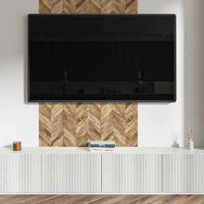 Wandbekleding vinyl Houten visgraatmotief