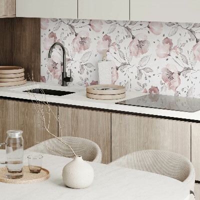 Vinyl wandbekleding Aquarel bloemenpatroon