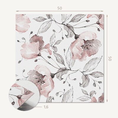 Vinyl wandbekleding Aquarel bloemenpatroon