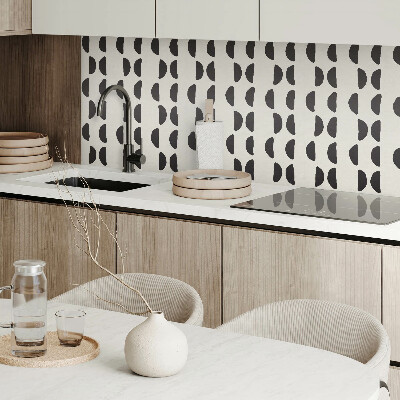 Vinyl wandbekleding Halvemaanvormig ontwerp in een abstracte vorm