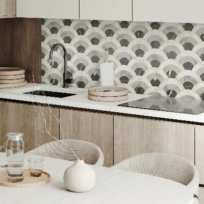 Wandbekleding vinyl Stijlvolle golvende bogen in een moderne uitvoering