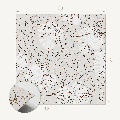 Pvc wandpaneel Bladmotief in geordende vormen