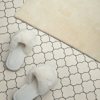 Wandbekleding vinyl Bloemen in een mesh-ontwerp