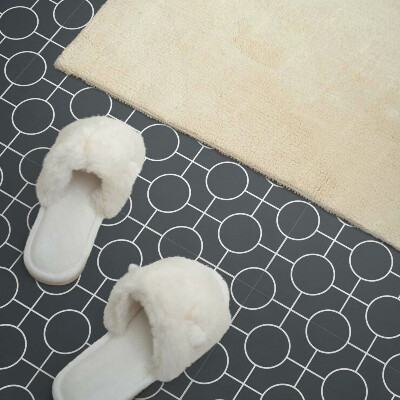 Vinyl wandbekleding Stijlvol patroon van lijnen en cirkels