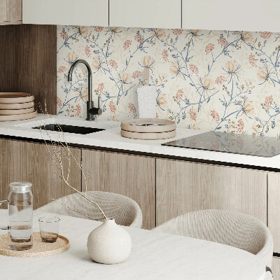 Wandbekleding vinyl Bloemen in een artistieke stijl