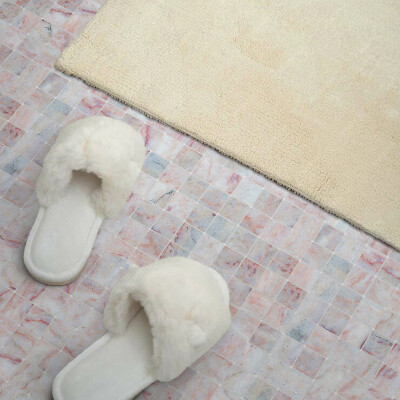 Wandbekleding vinyl Vierkant mozaïekpatroon in intense kleuren