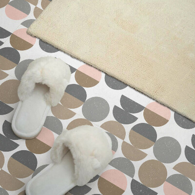 Wandbekleding vinyl Een patroon met cirkels en halve cirkels in een moderne stijl