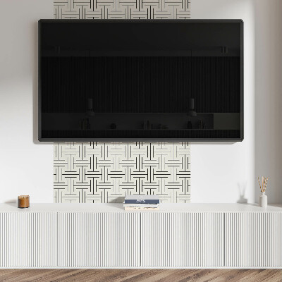 Vinyl wandbekleding Een modern geruit patroon