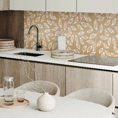 Vinyl wandbekleding Bladmotief op de textuur