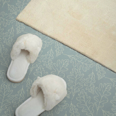 Pvc wandpaneel Bladmotief op een lichte achtergrond