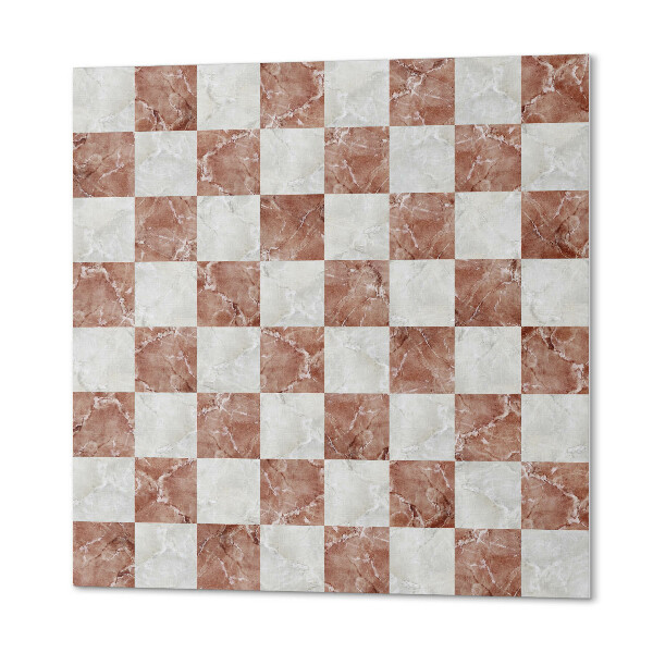 Vinyl wandbekleding Stijlvol marmer schaakbordpatroon