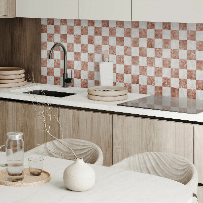 Vinyl wandbekleding Stijlvol marmer schaakbordpatroon