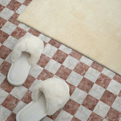 Vinyl wandbekleding Stijlvol marmer schaakbordpatroon