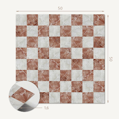 Vinyl wandbekleding Stijlvol marmer schaakbordpatroon