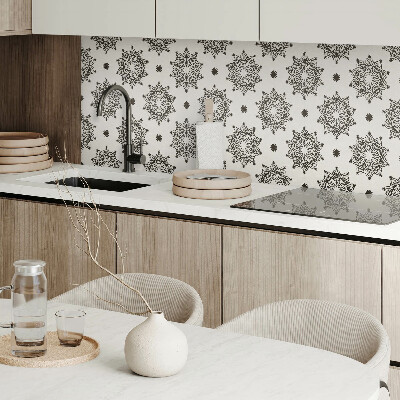 Wandbekleding vinyl Mandalapatroon in rastervorm