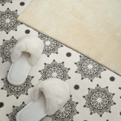 Wandbekleding vinyl Mandalapatroon in rastervorm