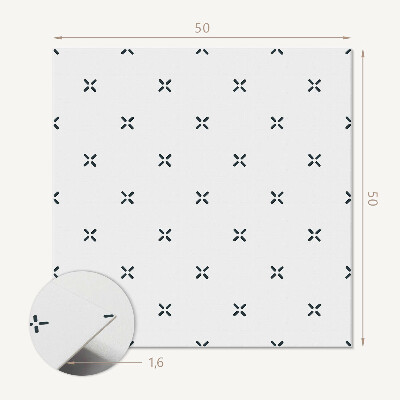 Pvc wandpaneel Stijlvol kruissteekpatroon