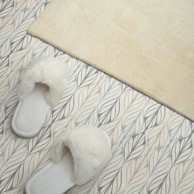 Wandbekleding vinyl Bladige ruiten in een subtiel patroon