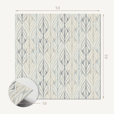 Wandbekleding vinyl Bladige ruiten in een subtiel patroon