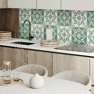 Pvc wandpaneel Bloemenpatroon op het glazuur