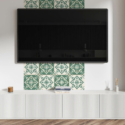 Pvc wandpaneel Bloemenpatroon op het glazuur