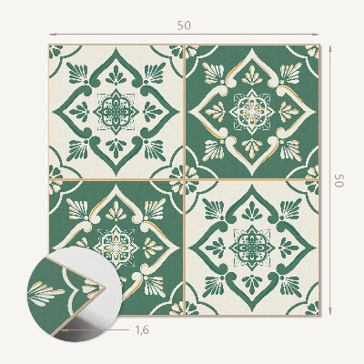 Pvc wandpaneel Bloemenpatroon op het glazuur