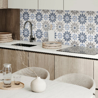 Vinyl wandbekleding Bloemenpatroon in balans