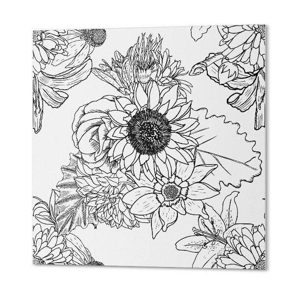 Pvc wandpaneel Bloemenlijnen in ontwerp