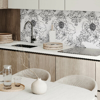 Pvc wandpaneel Bloemenlijnen in ontwerp