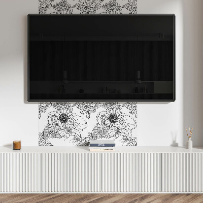 Pvc wandpaneel Bloemenlijnen in ontwerp