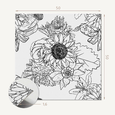 Pvc wandpaneel Bloemenlijnen in ontwerp