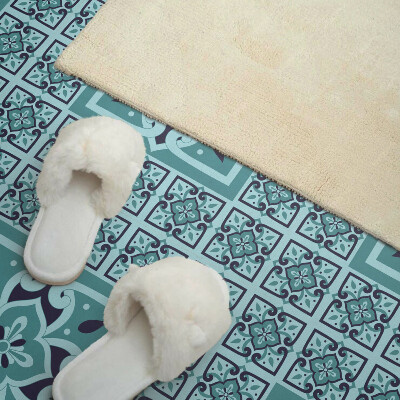 Vinyl wandbekleding Bloemenpatroon in een moderne versie