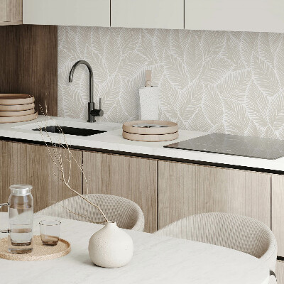 Wandbekleding vinyl Bladpatroon in een artistieke compositie