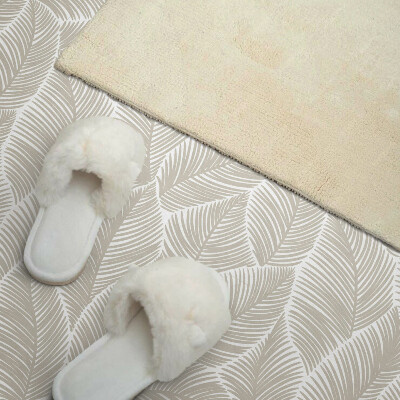 Wandbekleding vinyl Bladpatroon in een artistieke compositie