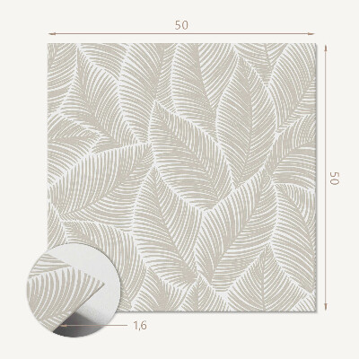 Wandbekleding vinyl Bladpatroon in een artistieke compositie