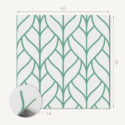 Vinyl wandbekleding Bladpatroon in balans