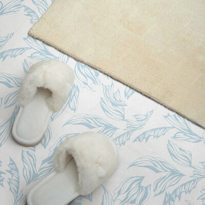 Wandbekleding vinyl Fijn getekende bladeren